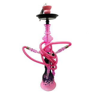 Buy pink Hubbly Bubbly Hookah Phoenix Fluorescent Flames 2 Pipe