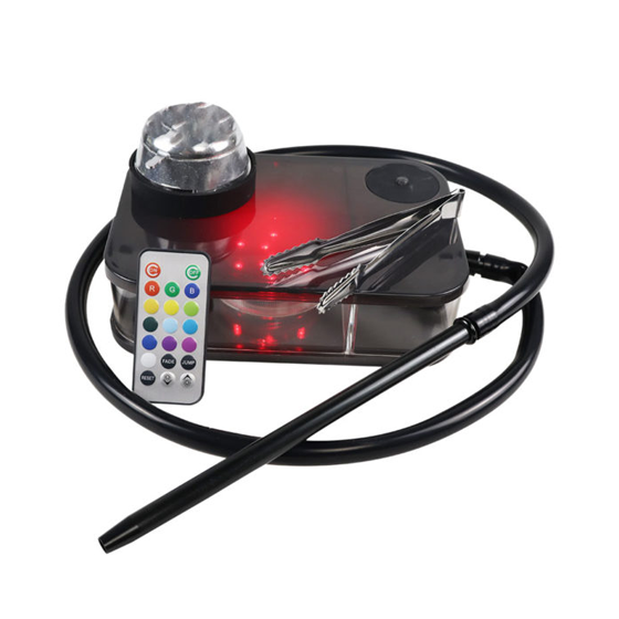 Flat Portable LED Hookah - 1 Pipe