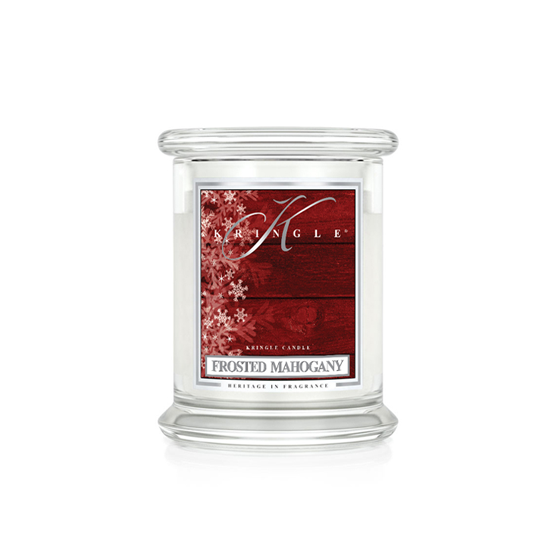 Kringle Candle - Frosted Mahogany - Small Jar Single Wick