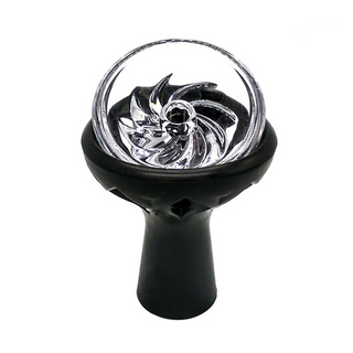 Silicone Head With Glass Top - Large - Black
