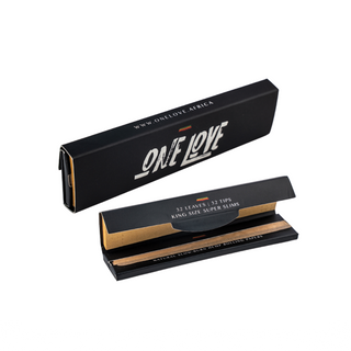 OneLove Gold Leaf Papers - Unbleached Papers with Tips - Superslim Kingsize