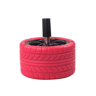 Spinning Tyres Ashtray - Red