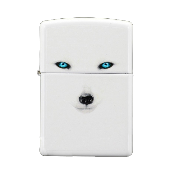 Zippo Artic Fox Lighter - White Matte